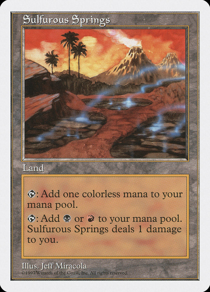 MTG Card Title: Sulfurous Springs 5ED/424
