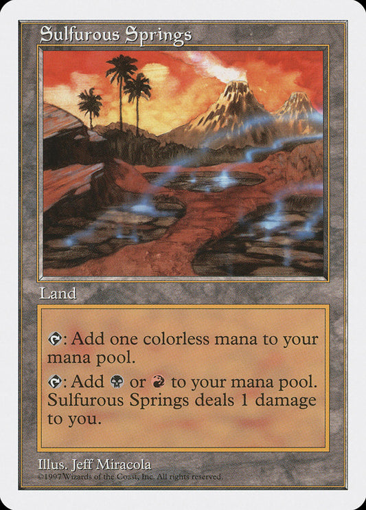 MTG Card Title: Sulfurous Springs 5ED/424
