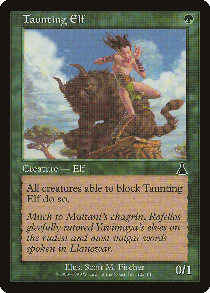MTG Card Title: Taunting Elf UDS/122