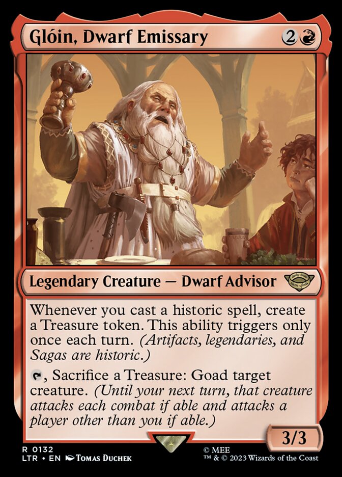 MTG Card Title: Glóin, Dwarf Emissary LTR/132