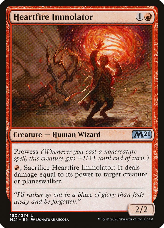 MTG Card Title: Heartfire Immolator M21/150