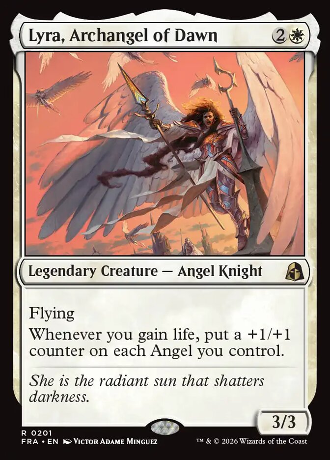 MTG Card Title: Lyra, Archangel of Dawn FRA/201