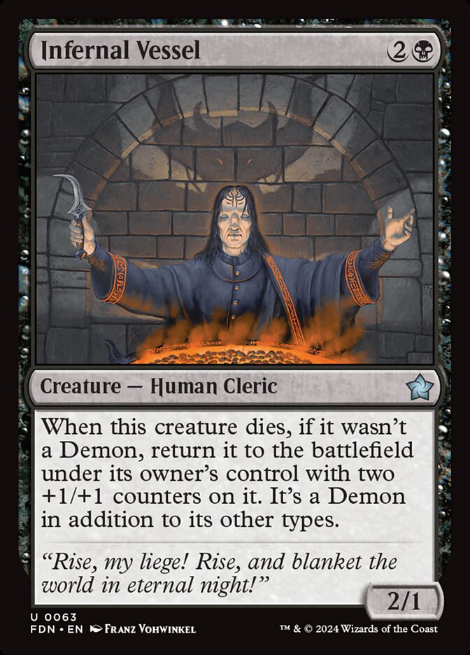 MTG Card Title: Infernal Vessel FDN/63