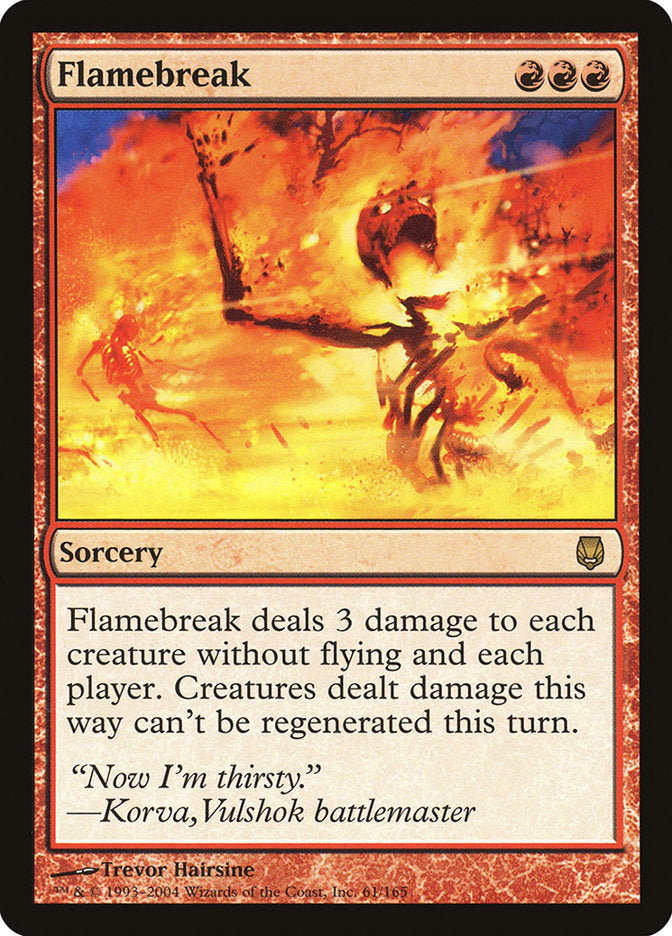 MTG Card Title: Flamebreak DST/61