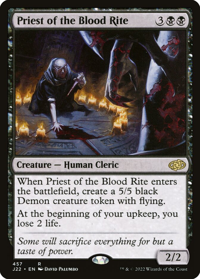 MTG Card Title: Priest of the Blood Rite J22/457