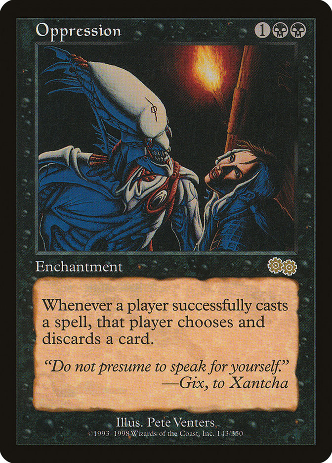 MTG Card Title: Oppression USG/143