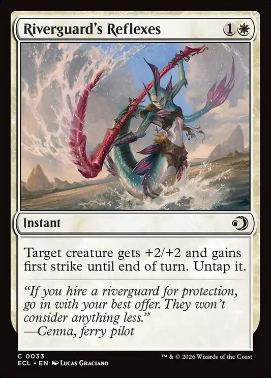 MTG Card Title: Riverguard's Reflexes ECL/33