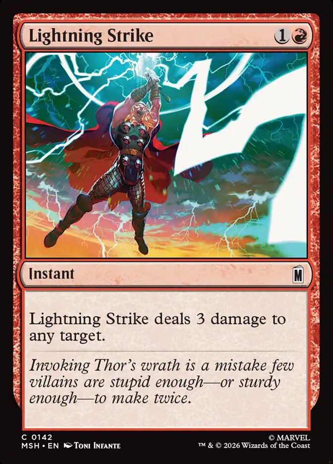MTG Card Title: Lightning Strike MSH/142