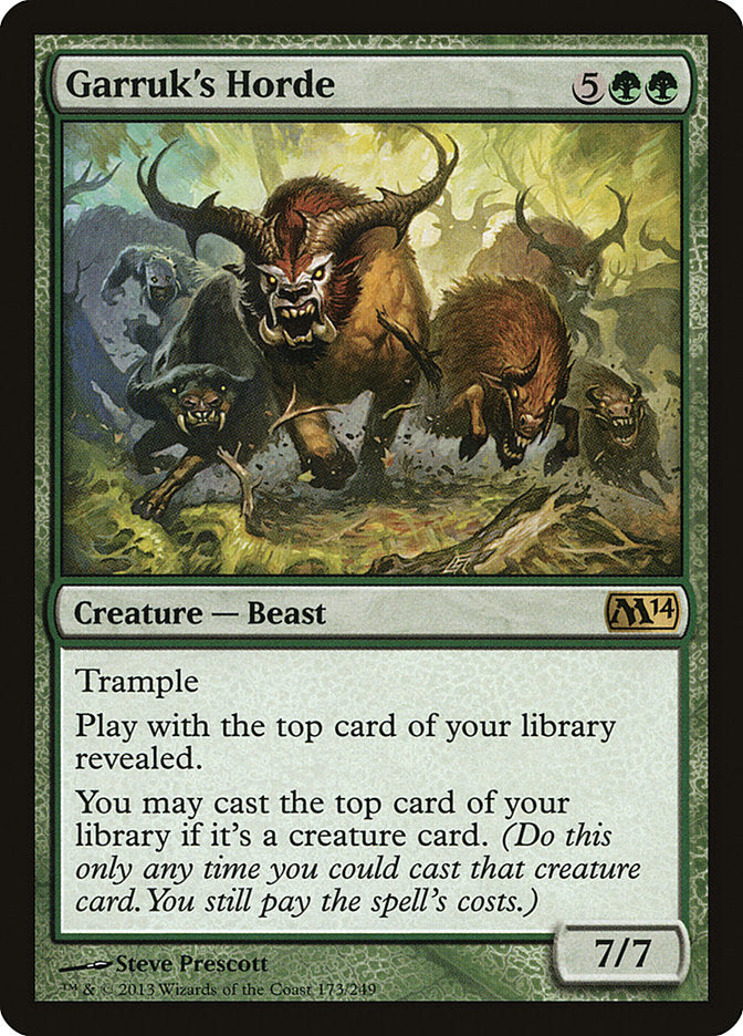 MTG Card Title: Garruk's Horde M14/173
