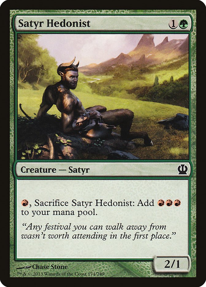 MTG Card Title: Satyr Hedonist THS/174