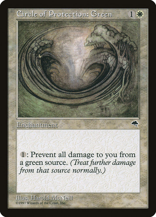 MTG Card Title: Circle of Protection: Green TMP/10
