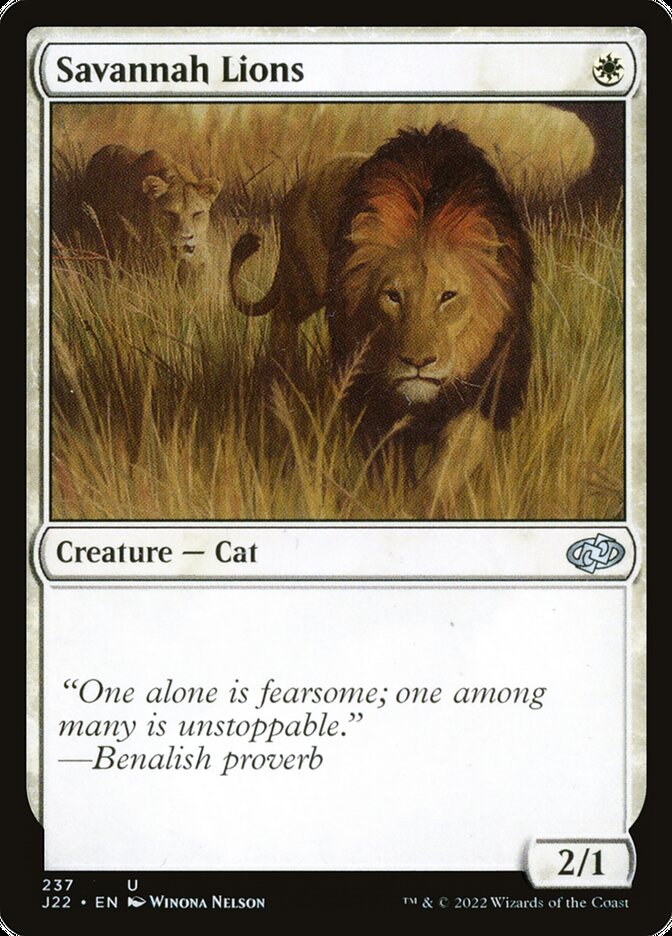 MTG Card Title: Savannah Lions J22/237