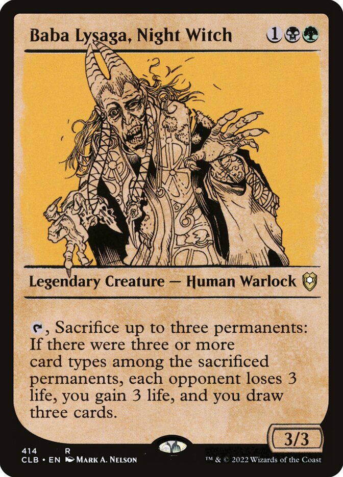 MTG Card Title: Baba Lysaga, Night Witch CLB/414
