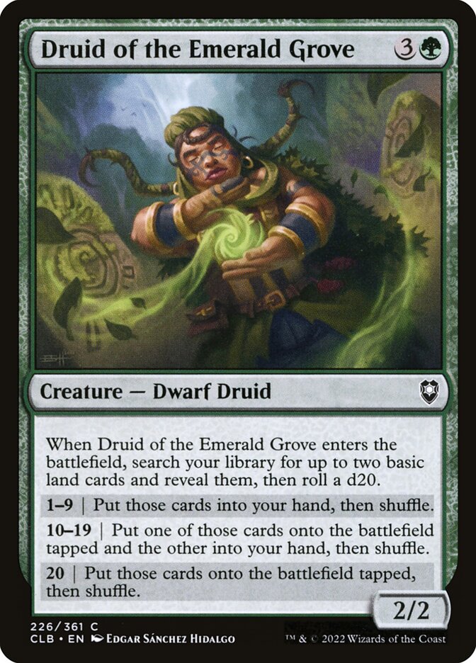 MTG Card Title: Druid of the Emerald Grove CLB/226