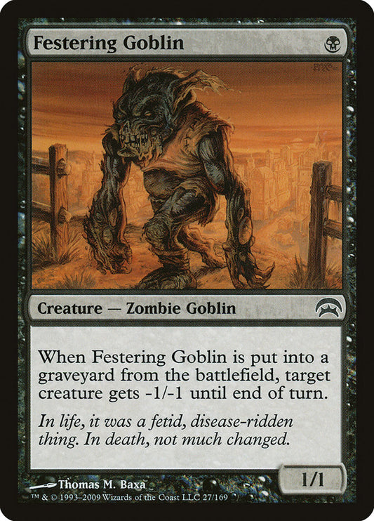 MTG Card Title: Festering Goblin HOP/27