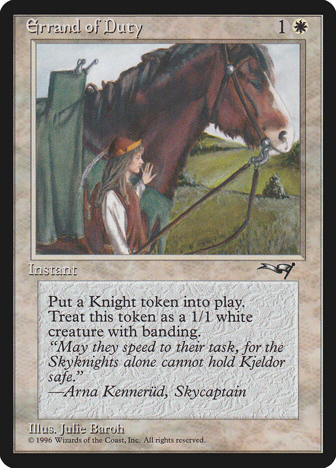 MTG Card Title: Errand of Duty ALL/2b