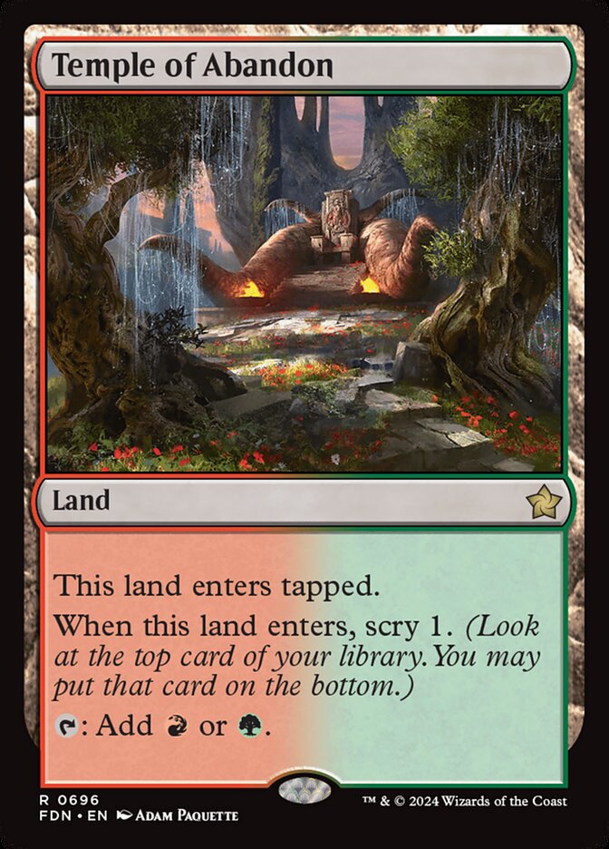MTG Card Title: Temple of Abandon FDN/696