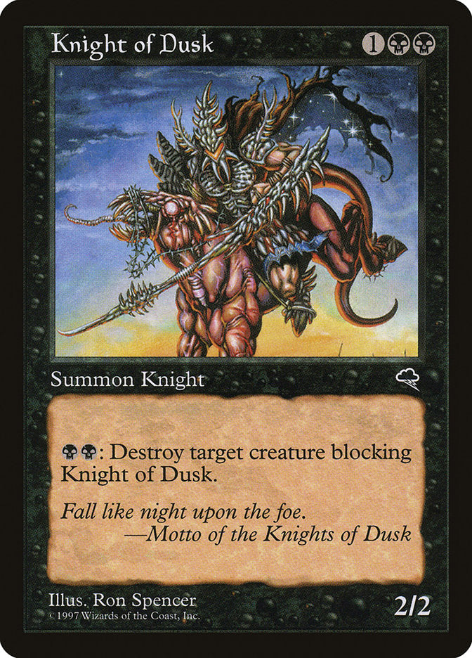 MTG Card Title: Knight of Dusk TMP/140