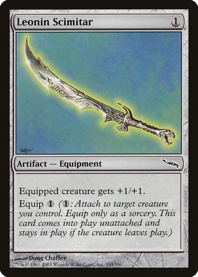 MTG Card Title: Leonin Scimitar MRD/193