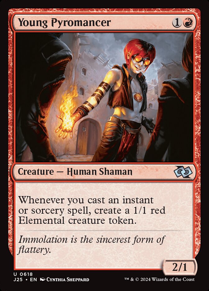 MTG Card Title: Young Pyromancer J25/618