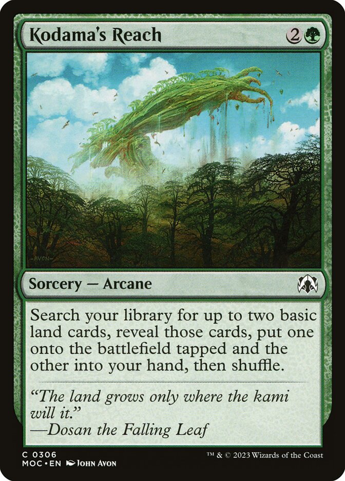 MTG Card Title: Kodama's Reach MOC/306