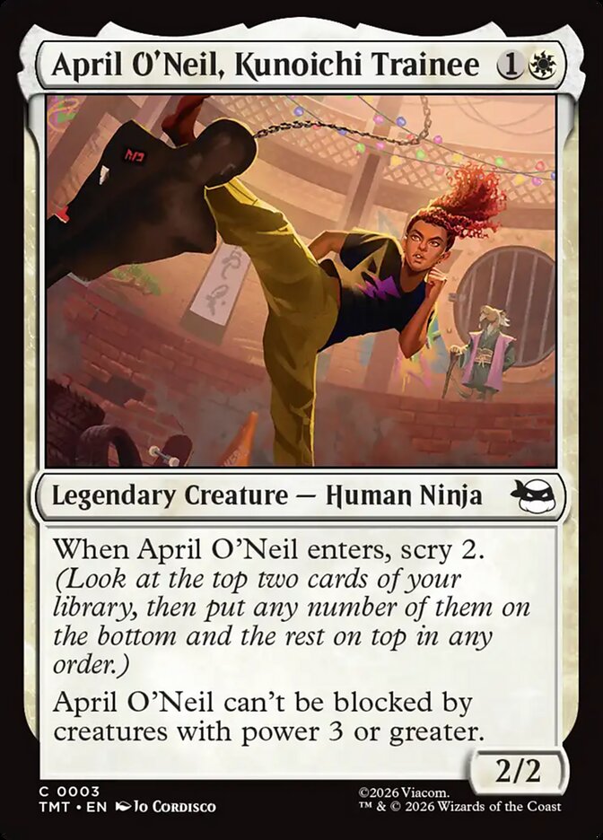 MTG Card Title: April O'Neil, Kunoichi Trainee TMT/3