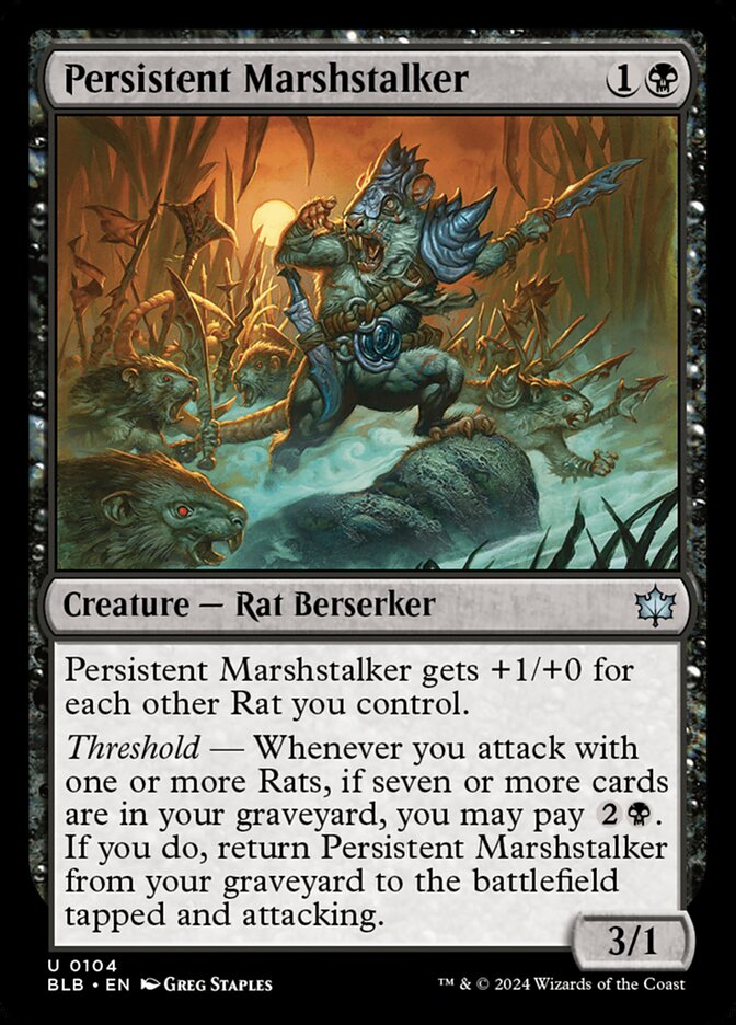 MTG Card Title: Persistent Marshstalker BLB/104