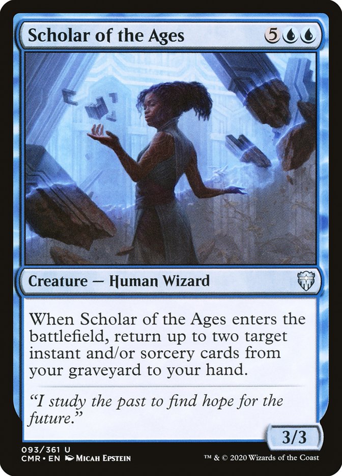 MTG Card Title: Scholar of the Ages CMR/93