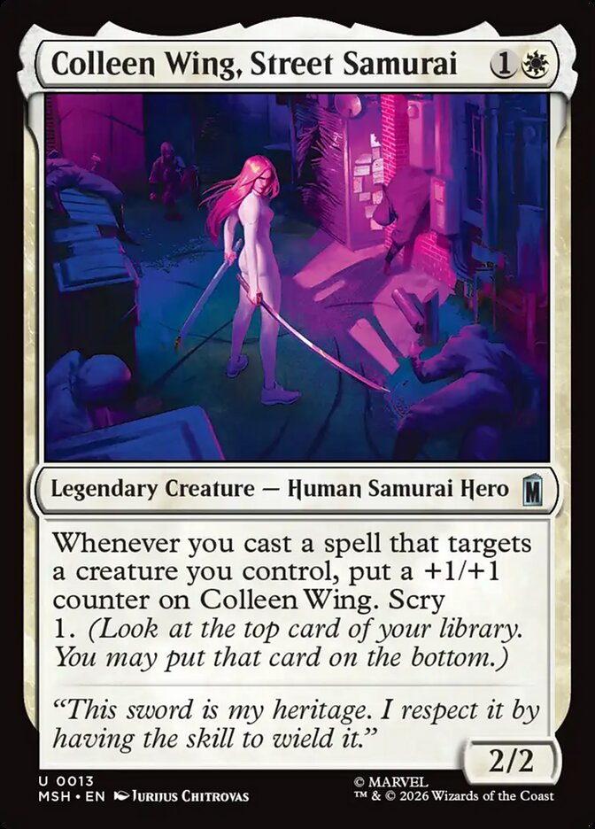 MTG Card Title: Colleen Wing, Street Samurai MSH/13