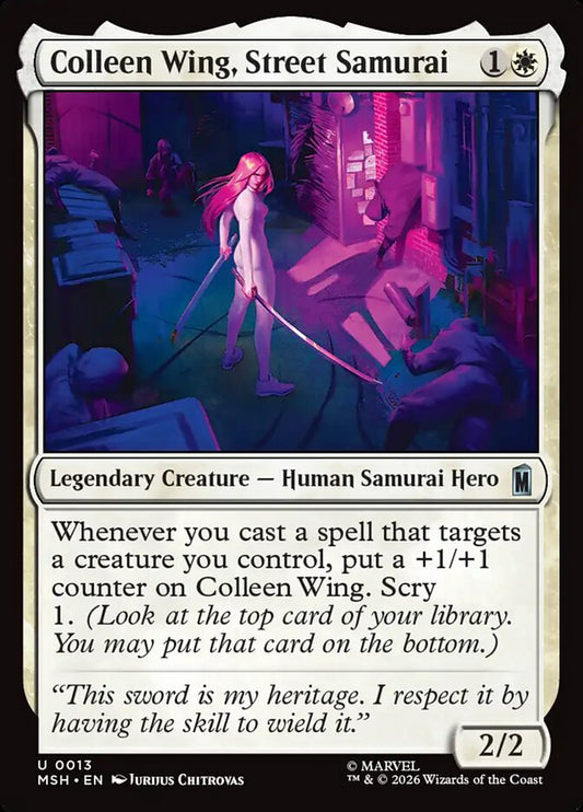 MTG Card Title: Colleen Wing, Street Samurai MSH/13