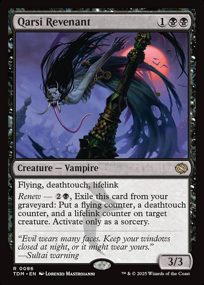 MTG Card Title: Qarsi Revenant TDM/86