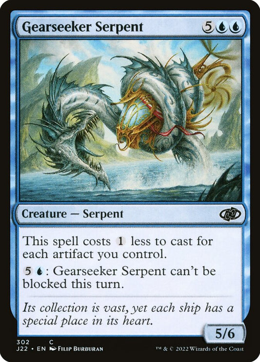 MTG Card Title: Gearseeker Serpent J22/302
