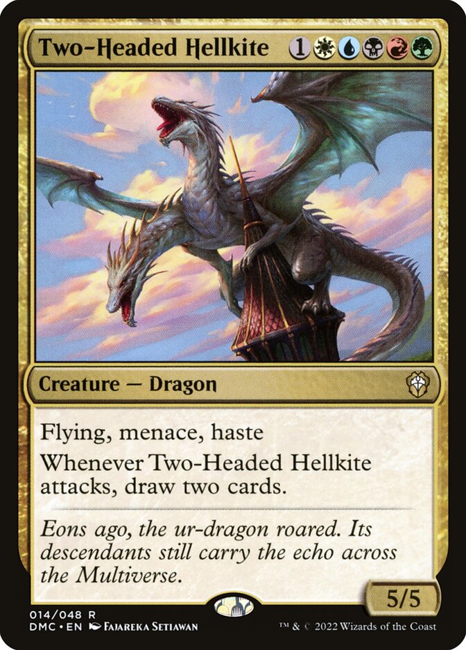 MTG Card Title: Two-Headed Hellkite DMC/14