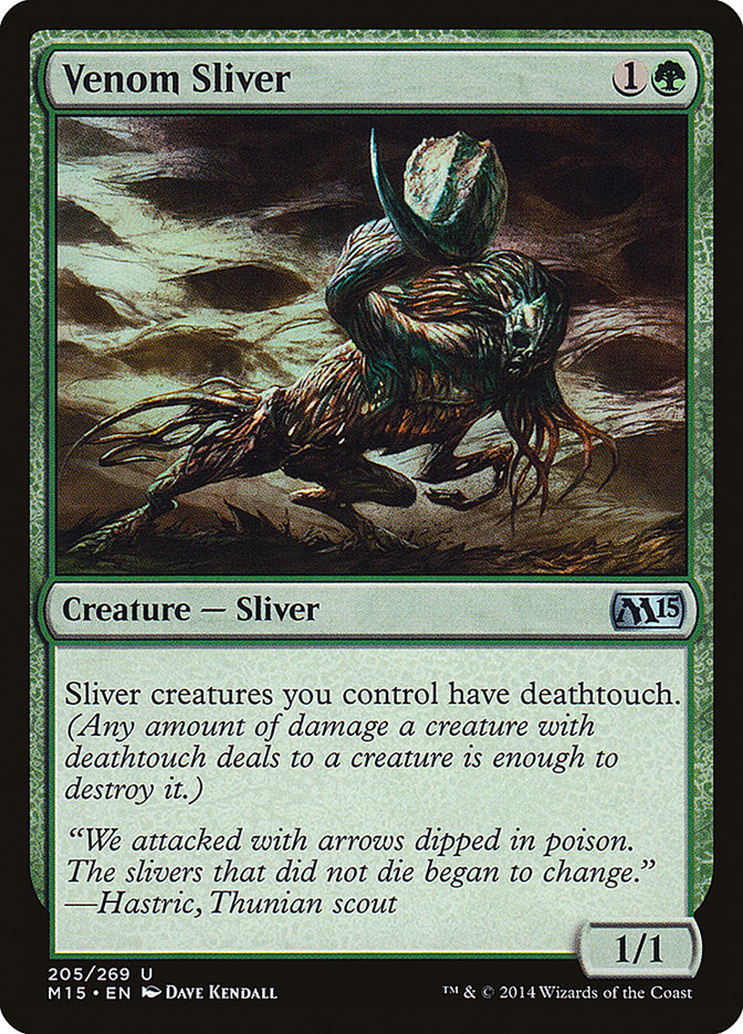 MTG Card Title: Venom Sliver M15/205