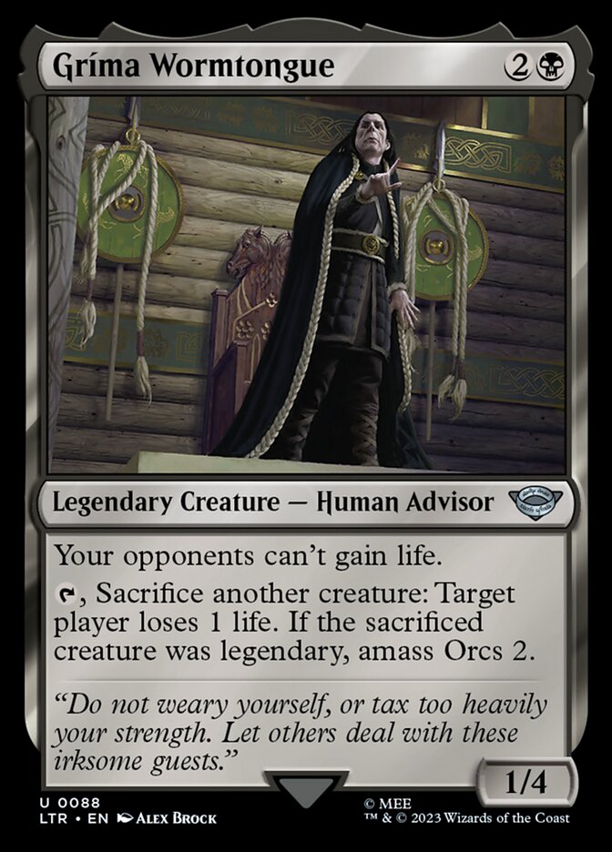 MTG Card Title: Gríma Wormtongue LTR/88