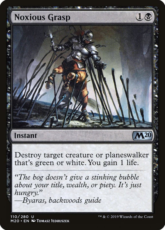 MTG Card Title: Noxious Grasp M20/110