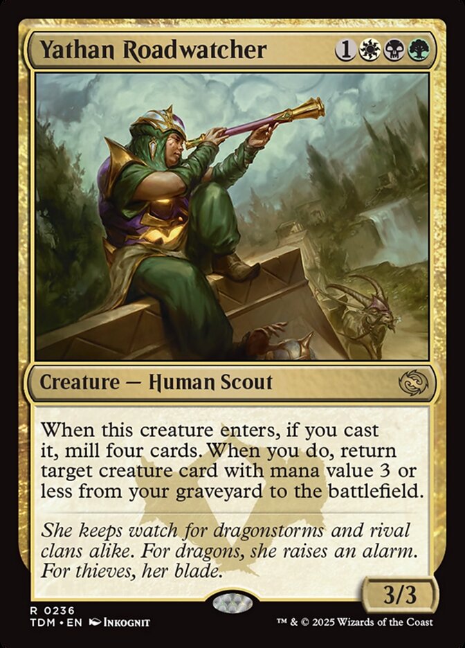 MTG Card Title: Yathan Roadwatcher TDM/236