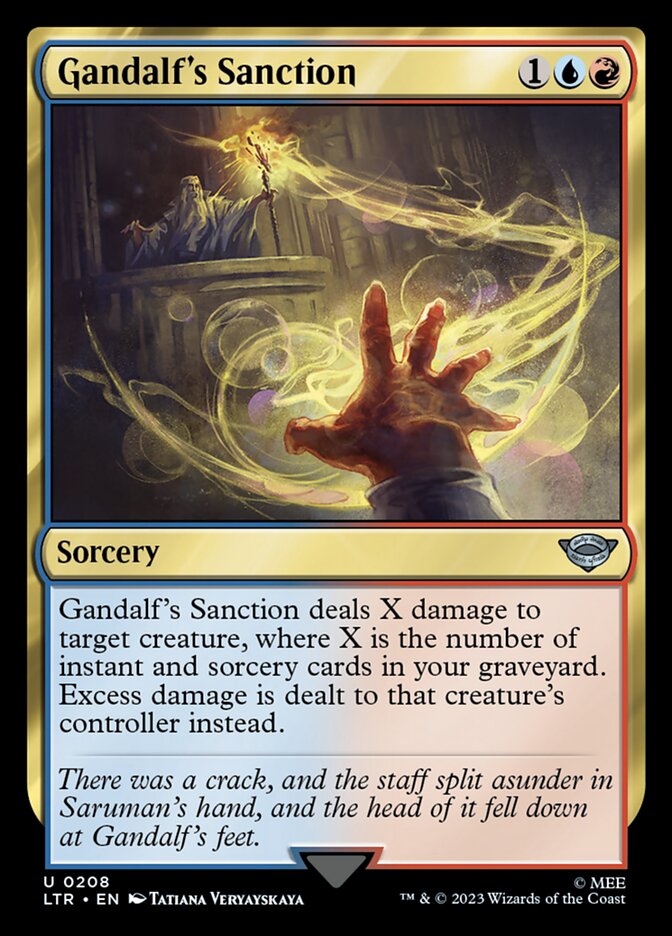 MTG Card Title: Gandalf's Sanction LTR/208