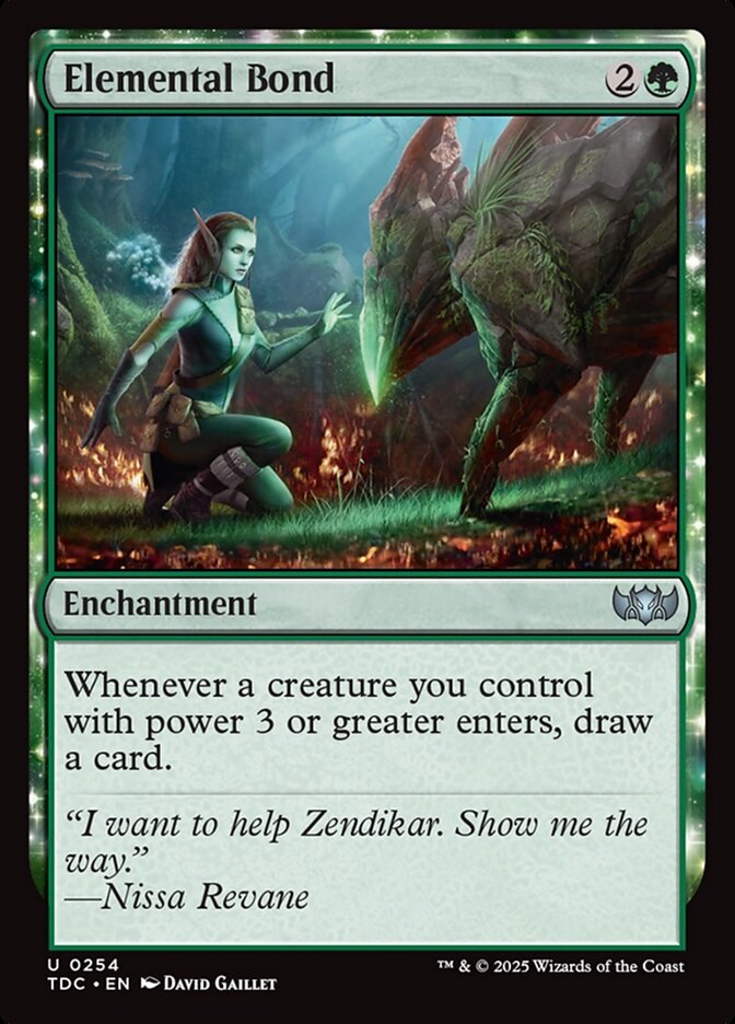 MTG Card Title: Elemental Bond TDC/254