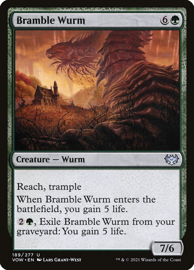 MTG Card Title: Bramble Wurm VOW/189