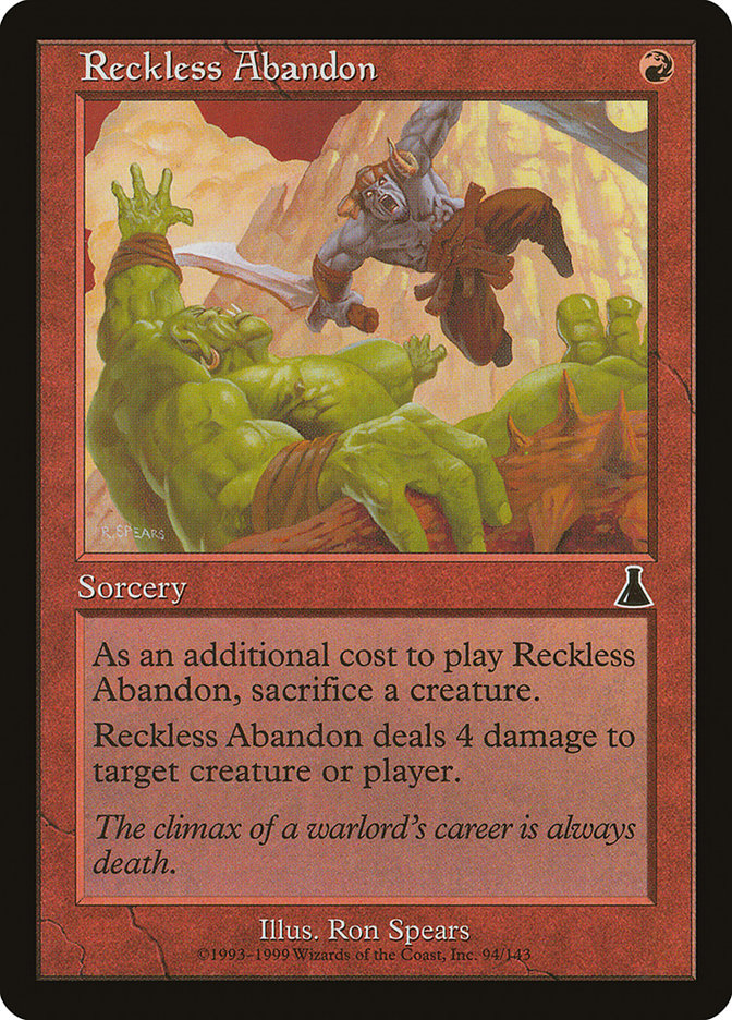 MTG Card Title: Reckless Abandon UDS/94