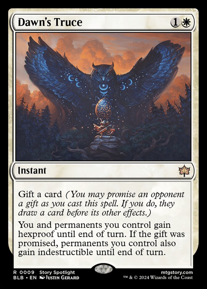 MTG Card Title: Dawn's Truce BLB/9