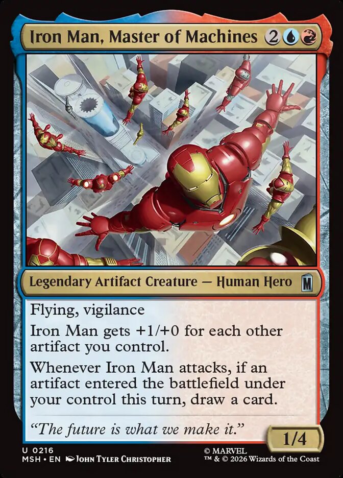 MTG Card Title: Iron Man, Master of Machines MSH/216