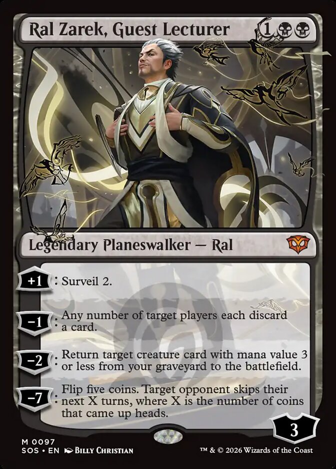 MTG Card Title: Ral Zarek, Guest Lecturer SOS/97