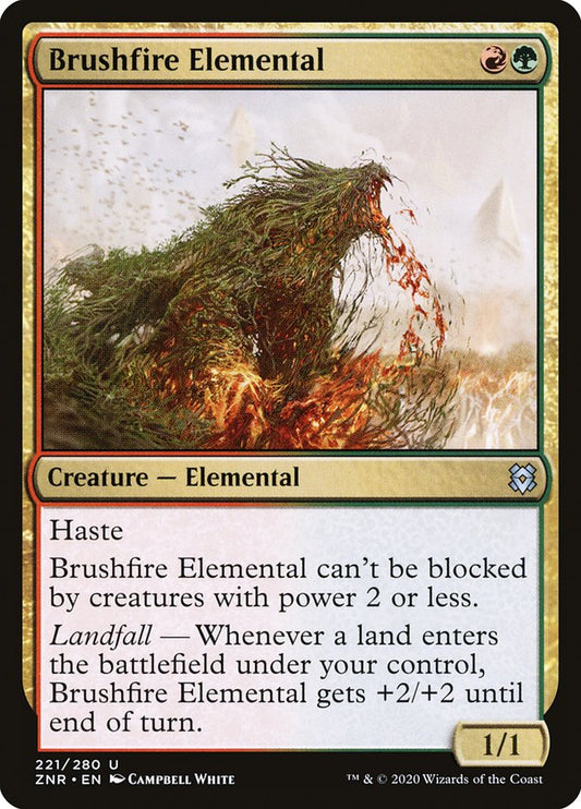 MTG Card Title: Brushfire Elemental ZNR/221