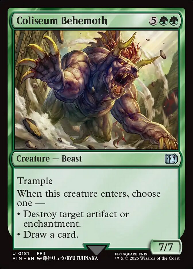 MTG Card Title: Coliseum Behemoth FIN/181