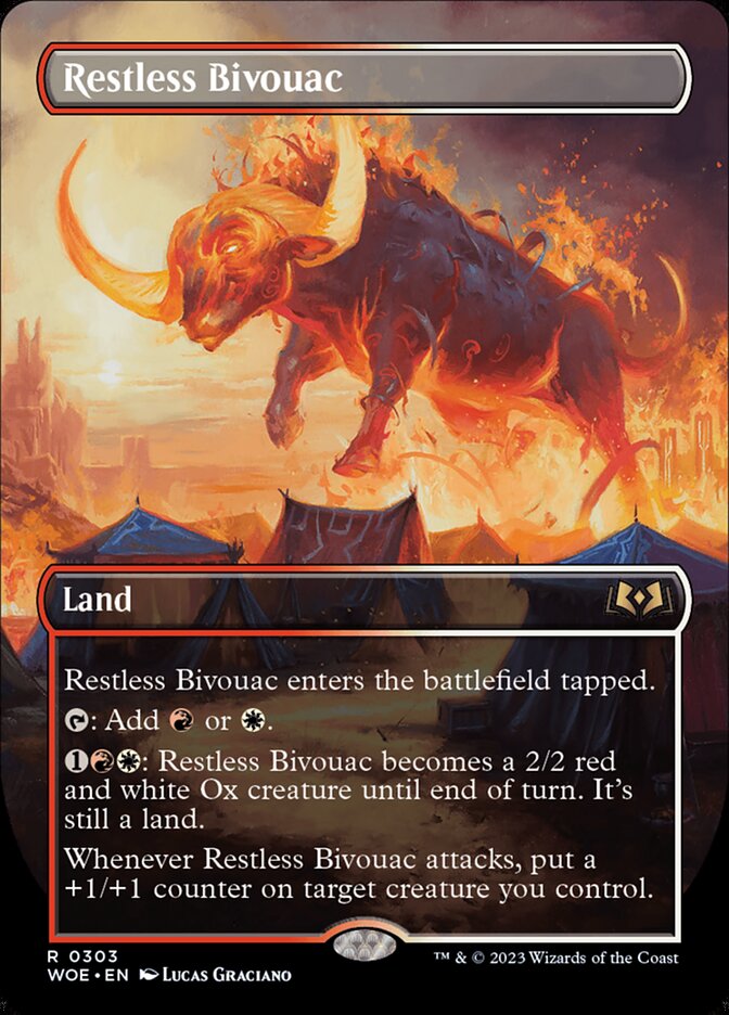 MTG Card Title: Restless Bivouac WOE/303