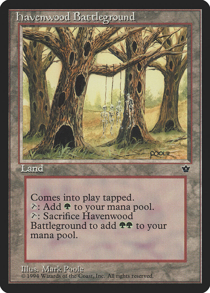 MTG Card Title: Havenwood Battleground FEM/96