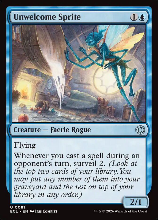 MTG Card Title: Unwelcome Sprite ECL/81