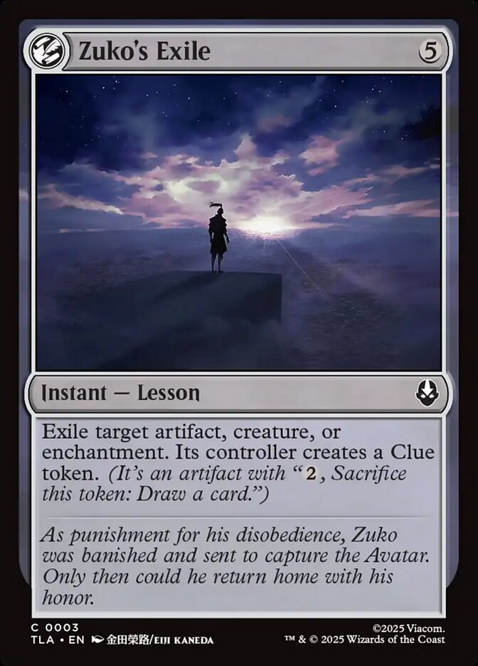 MTG Card Title: Zuko's Exile TLA/3